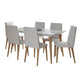Manhattan Comfort 7-Piece Utopia 62.99" Dining Set with 6 Dining Chairs | Dining Sets | Modishstore-12