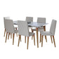 Manhattan Comfort 7-Piece Utopia 62.99" Dining Set with 6 Dining Chairs | Dining Sets | Modishstore-32