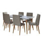 Manhattan Comfort 7-Piece Utopia 62.99" Dining Set with 6 Dining Chairs | Dining Sets | Modishstore-37