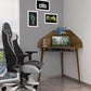 Manhattan Comfort Bradley 2-Piece Cubicle Section Desk with Keyboard Shelf in Rustic Brown | Desks | Modishstore