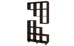 Accentuations by Manhattan Comfort Sophisticated Cascavel Stair Cubby with 6 Cube Shelves
