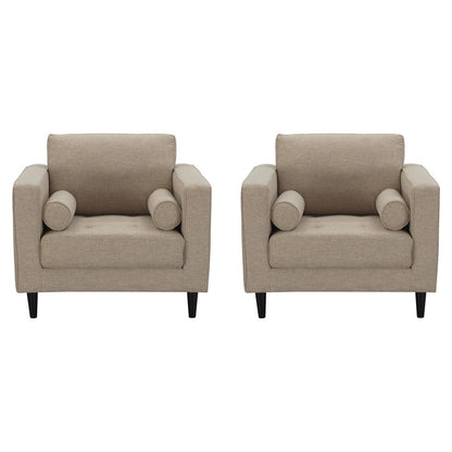 Manhattan Comfort Arthur 2-Piece Tweed Armchairs | Armchairs | Modishstore