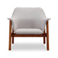 Manhattan Comfort Miller Grey and Walnut Linen Weave Accent Chair (Set of 2) | Accent Chairs | Modishstore-5