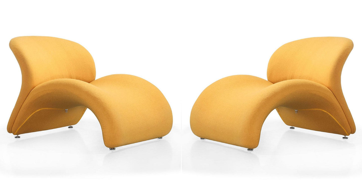 Manhattan Comfort Rosebud Fuchsia Wool Blend Accent Chair (Set of 2) | Accent Chairs | Modishstore-3