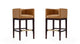 Manhattan Comfort Kingsley 38 in. Black and Dark Walnut Beech Wood Barstool (Set of 2) | Bar Stools | Modishstore-7
