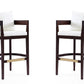 Manhattan Comfort Ritz 38 in. Black and Dark Walnut Beech Wood Barstool (Set of 2) | Bar Stools | Modishstore-4