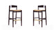 Manhattan Comfort Klismos 40.75 in. Black and Dark Walnut Beech Wood Barstool (Set of 2) | Bar Stools | Modishstore-6