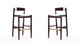 Manhattan Comfort Klismos 40.75 in. Black and Dark Walnut Beech Wood Barstool (Set of 2) | Bar Stools | Modishstore-7