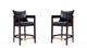 Manhattan Comfort Ritz 34 in. Ivory and Dark Walnut Beech Wood Counter Height Bar Stool (Set of 2) | Counter Stools | Modishstore-4