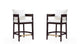 Manhattan Comfort Ritz 34 in. Ivory and Dark Walnut Beech Wood Counter Height Bar Stool (Set of 2) | Counter Stools | Modishstore