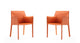 Manhattan Comfort Paris Coral Saddle Leather Armchair (Set of 2) | Armchairs | Modishstore