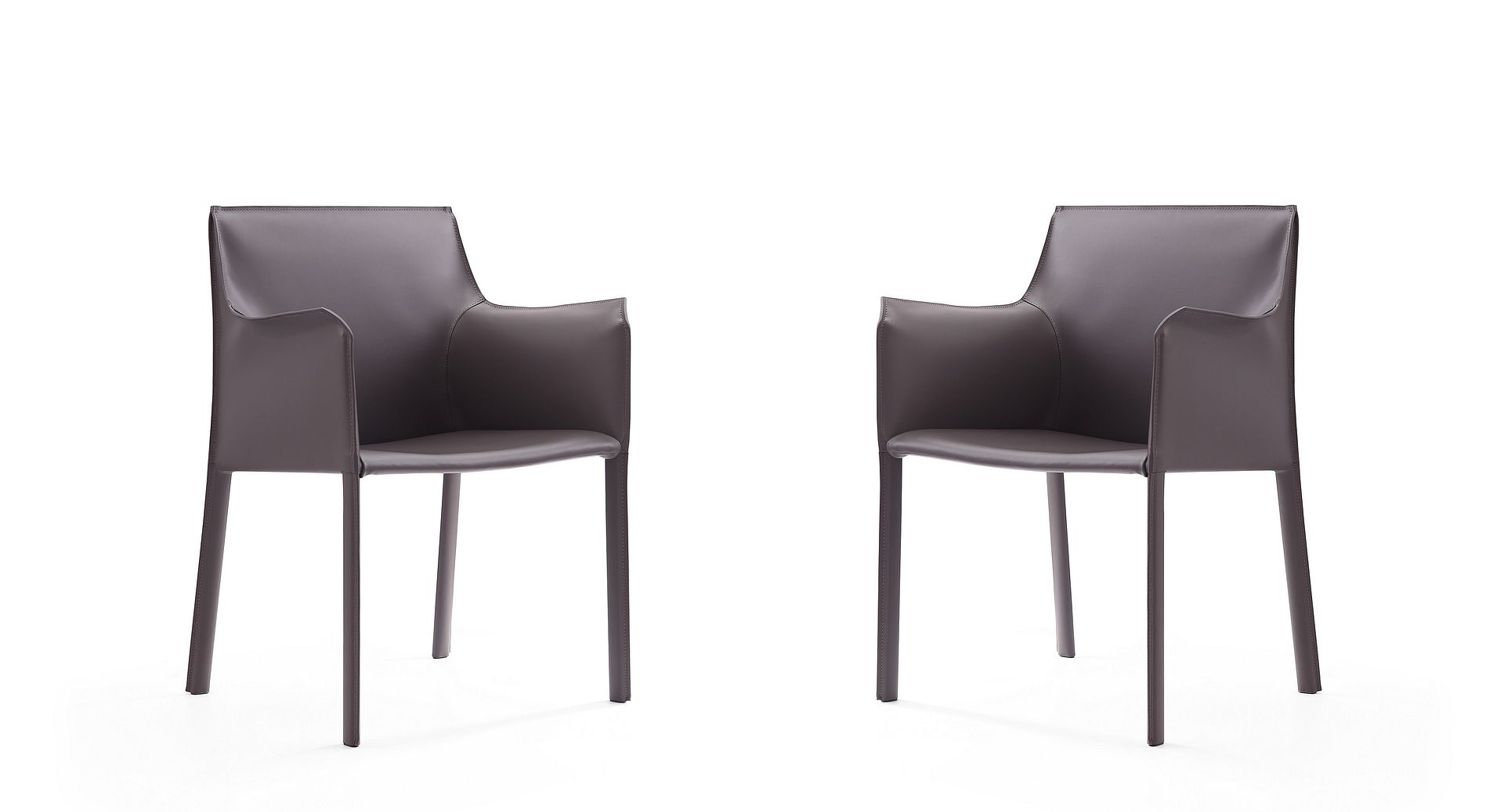 Manhattan Comfort Paris Coral Saddle Leather Armchair (Set of 2) | Armchairs | Modishstore-5