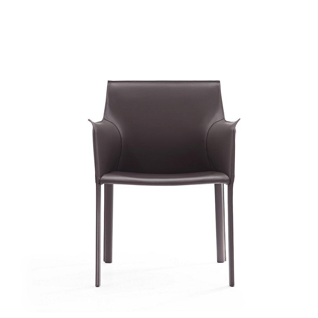 Manhattan Comfort Paris Coral Saddle Leather Armchair (Set of 2) | Armchairs | Modishstore-6
