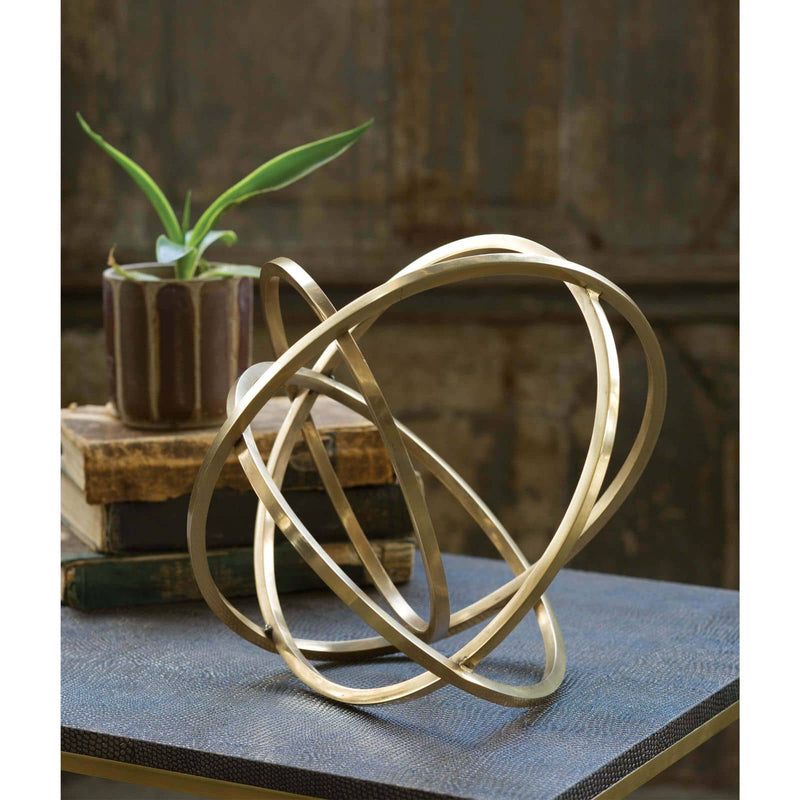 Ellipse Table Top Accessory Brass By Regina Andrew | Sculptures | Modishstore