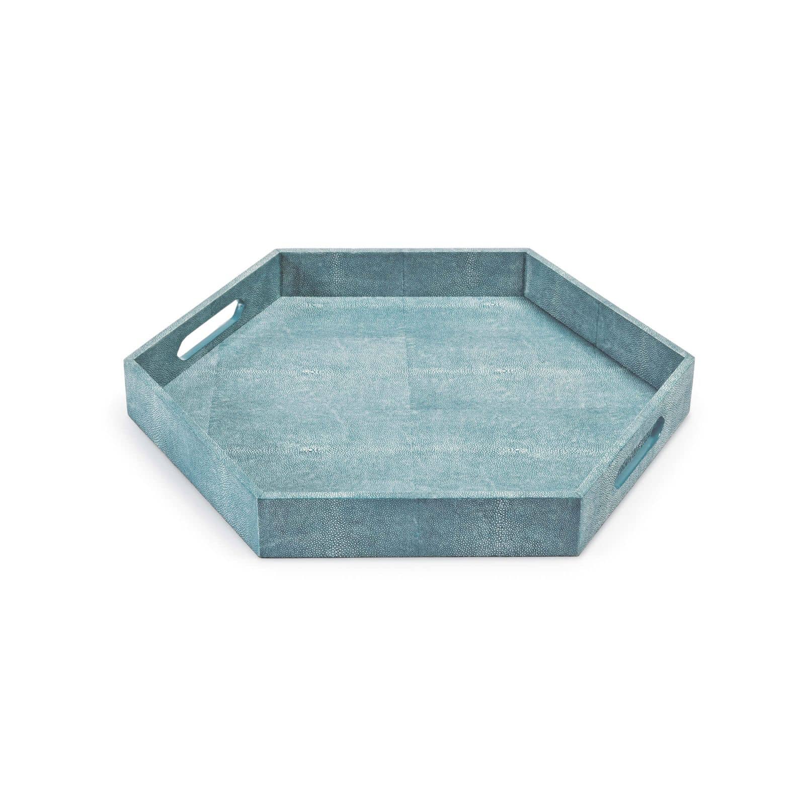Shagreen Hex Tray Charcoal By Regina Andrew | Trays & Pedestals | Modishstore - 11
