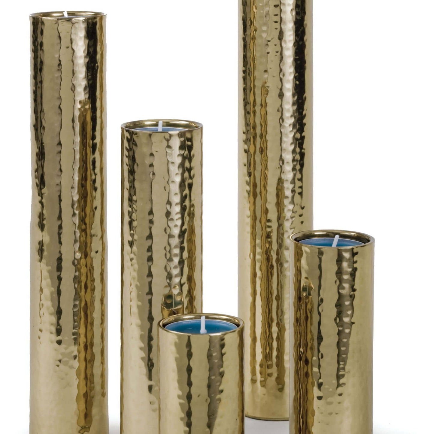 Hammered Bud Vase Set Polished Brass By Regina Andrew | Vases | Modishstore - 5