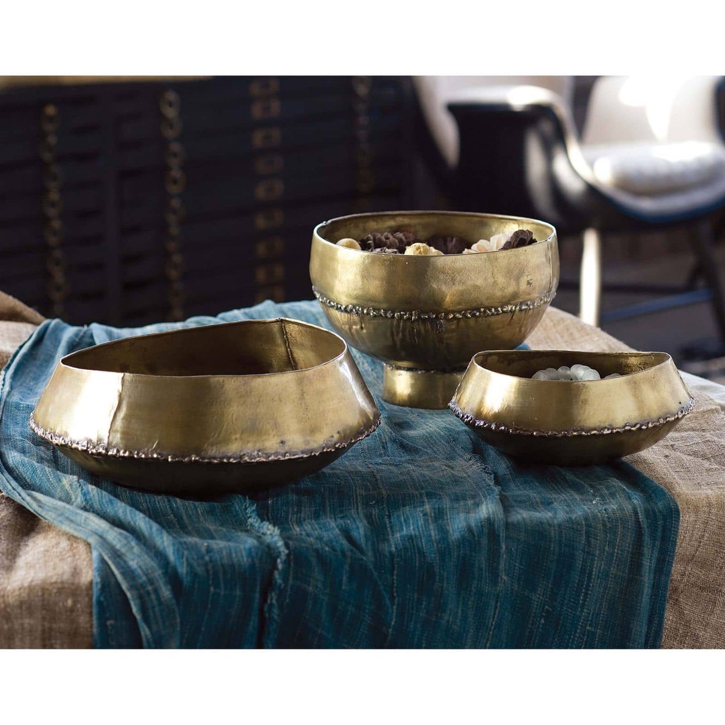 Bedouin Bowl Large Brass By Regina Andrew | Decorative Bowls | Modishstore - 6