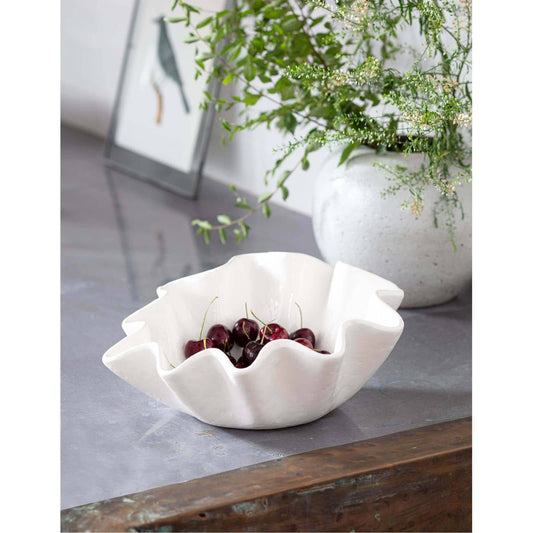 Ruffle Ceramic Bowl Medium By Regina Andrew | Decorative Bowls | Modishstore