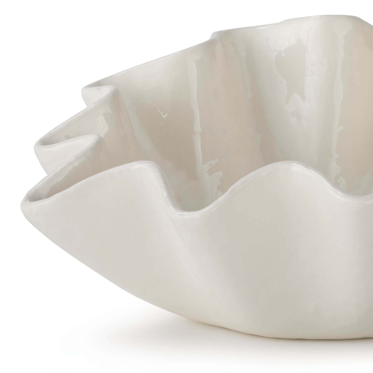 Ruffle Ceramic Bowl Medium By Regina Andrew | Decorative Bowls | Modishstore - 6