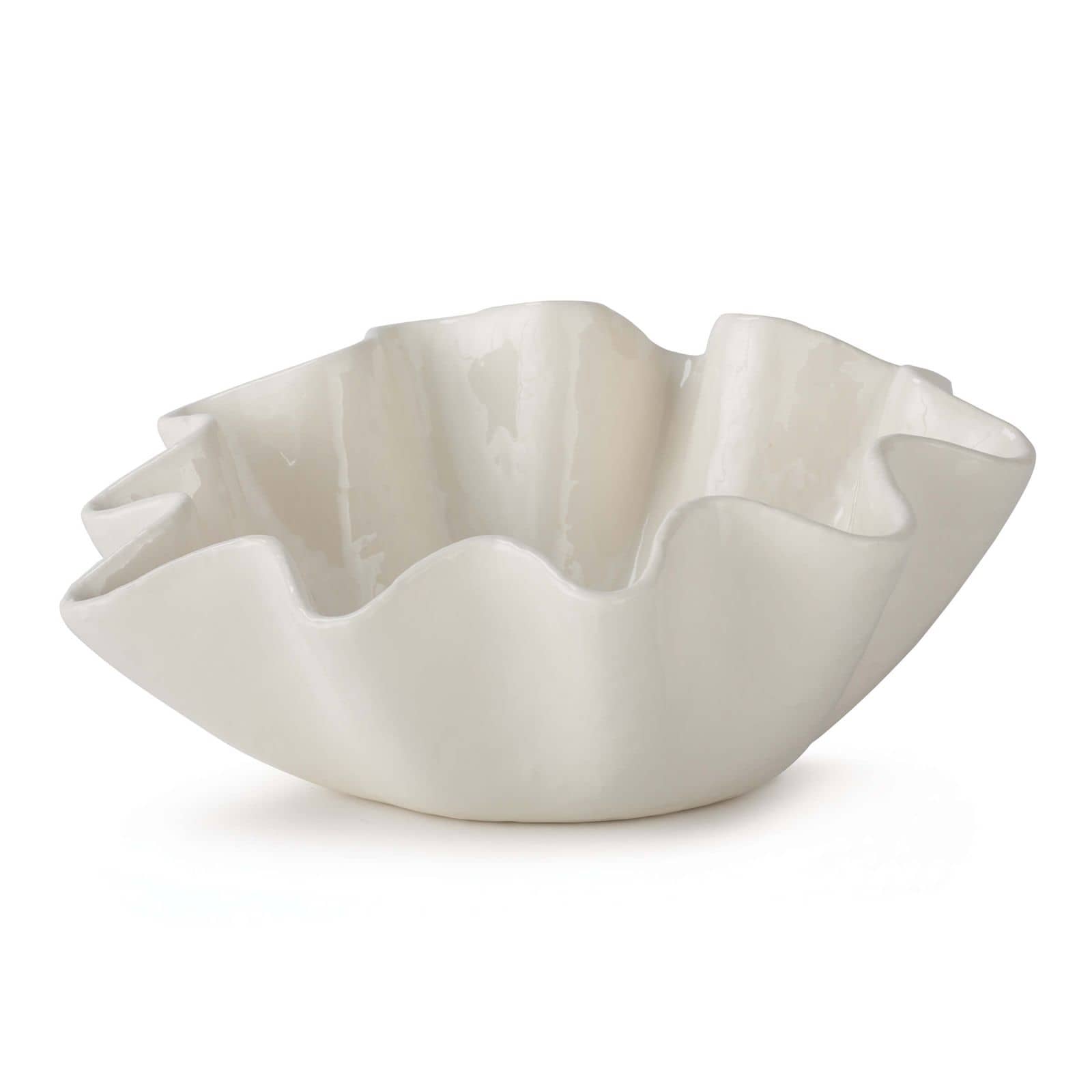Ruffle Ceramic Bowl Large By Regina Andrew | Decorative Bowls | Modishstore - 6