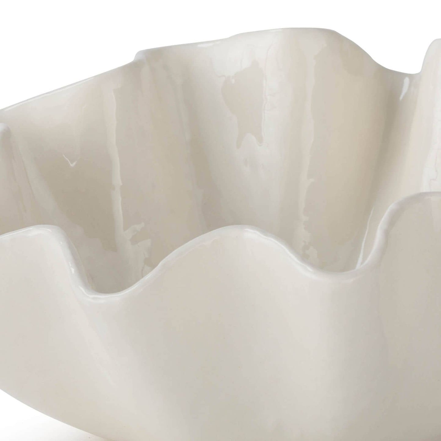Ruffle Ceramic Bowl Large By Regina Andrew | Decorative Bowls | Modishstore - 5