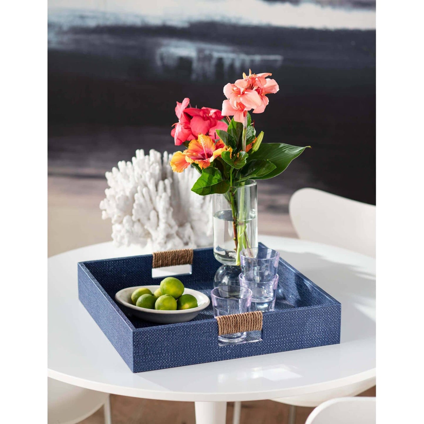 Logia Square Tray Large Grey By Regina Andrew | Trays & Pedestals | Modishstore - 5