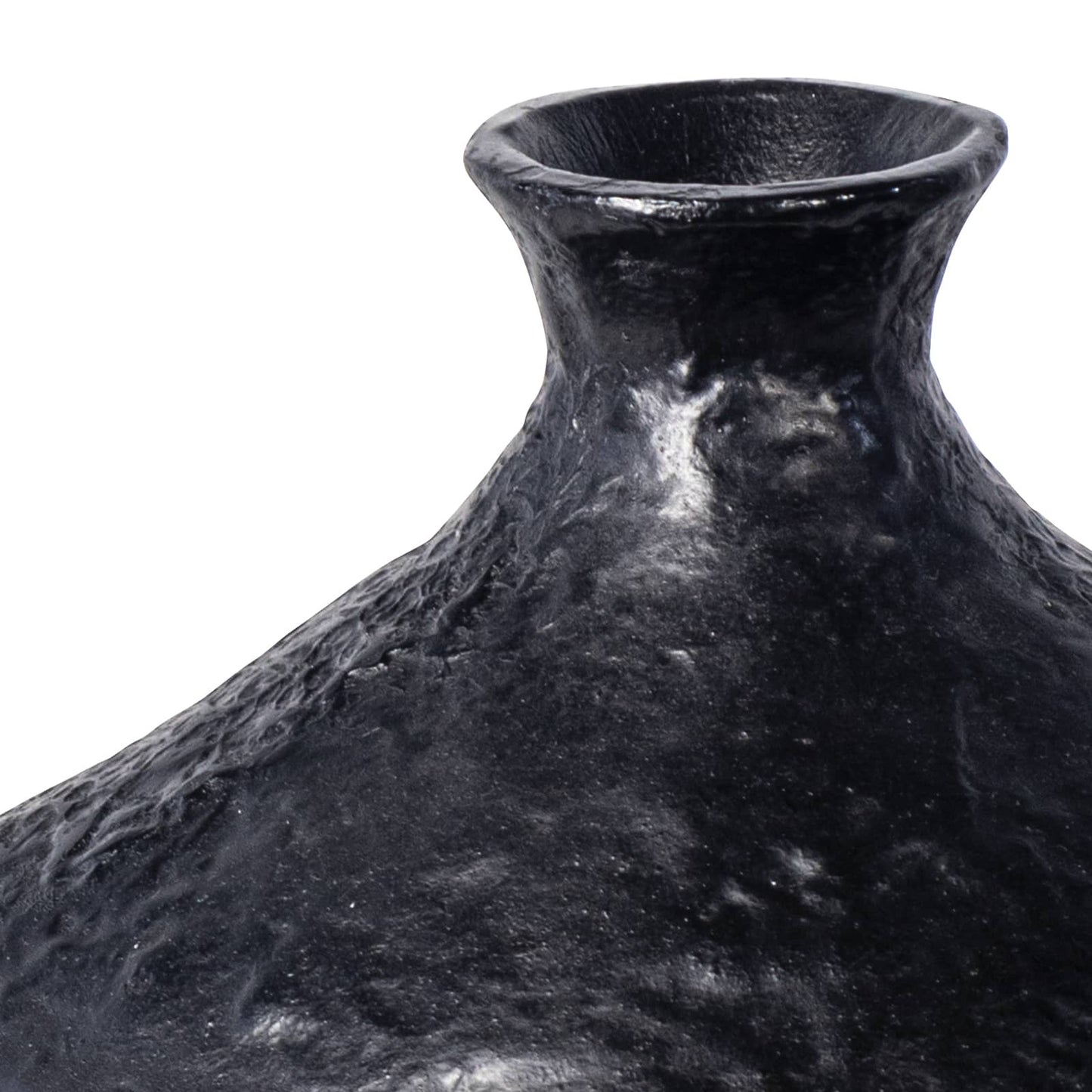 Poe Metal Vase Black By Regina Andrew | Vases | Modishstore - 5