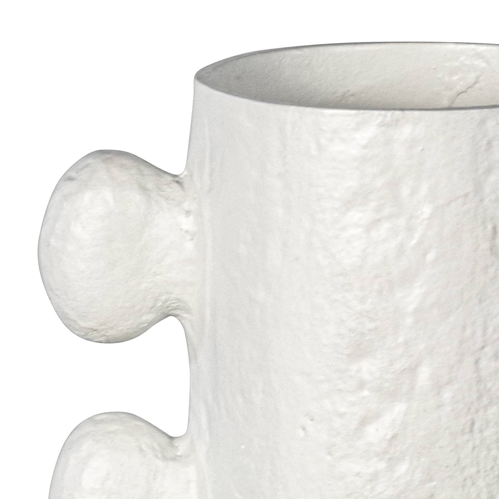 Sanya Metal Vase Large White By Regina Andrew | Vases | Modishstore - 2