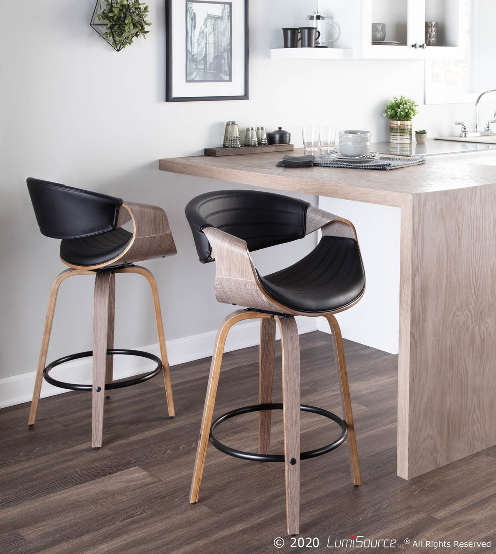 LumiSource Symphony Counter Stool - Set of 2 | Modishstore | Counter Stools