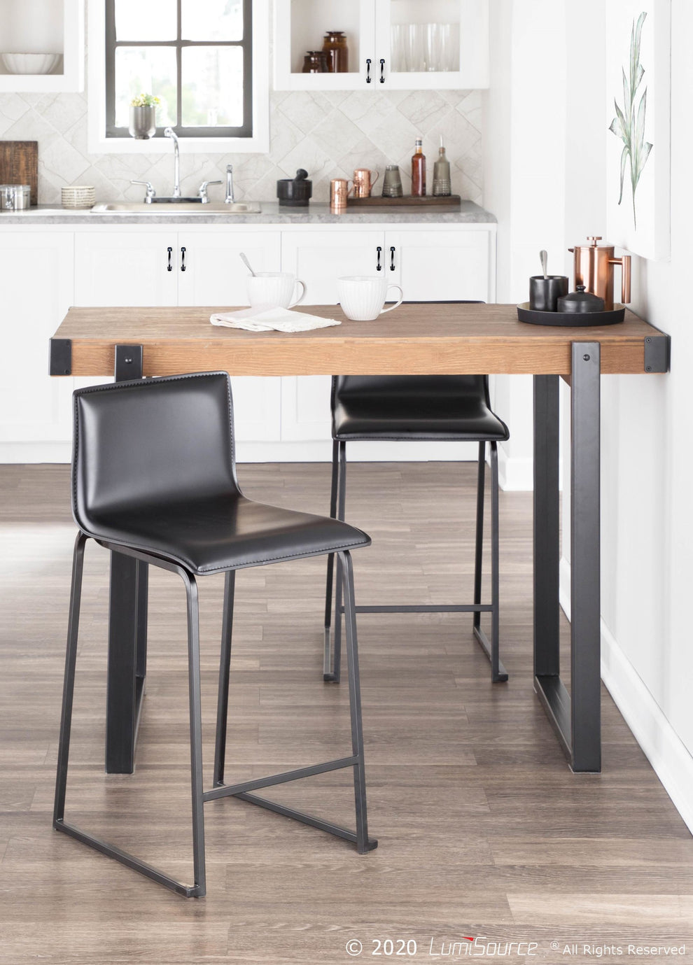 LumiSource Mara Counter Stool - Set of 2-2