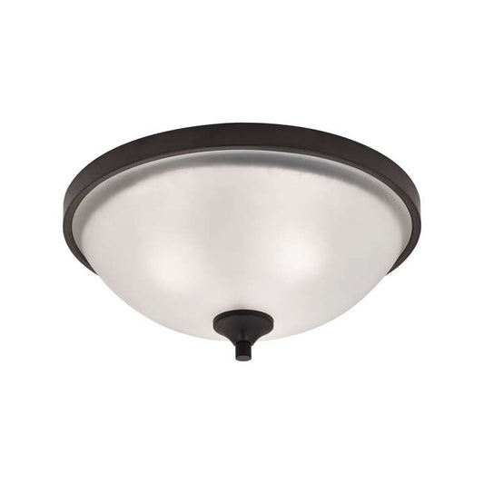 Arlington 3-Light Flush Mount in Oil Rubbed Bronze with Amber Glass | Ceiling Lamps | Modishstore