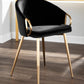 Claire Contemporary/Glam Chair in Gold Metal and Black Velvet By LumiSource - Set of 2 | Dining Chairs | Modishstore - 7