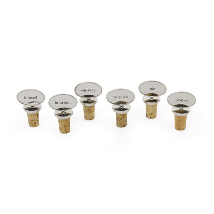 Set Of Six Belfort Bottle Stoppers by GO Home
