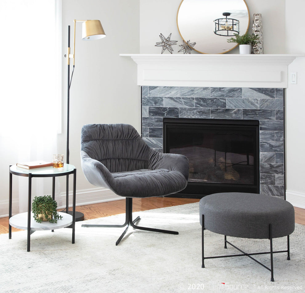 LumiSource Wayne Swivel Lounge Chair-4