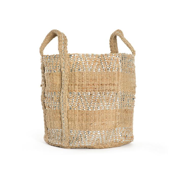 Two-Toned Jute Basket by GO Home