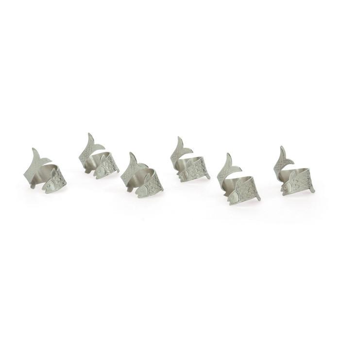 Set Of Six Sunfish Napkin Rings by GO Home