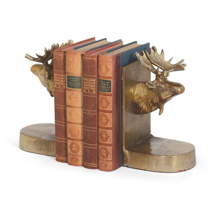 Pair Of Moose Bookends - Set Of 2 by GO Home