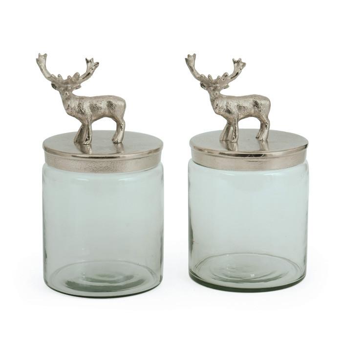 Pair Of Bambee Jars by GO Home