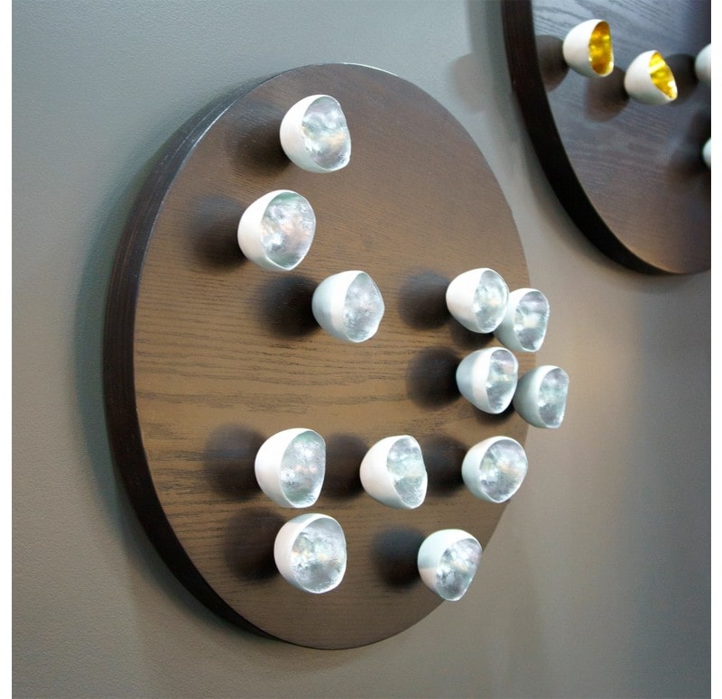 Wall Play Round Substrate, 'Silver Seed', 20"D by Gold Leaf Design Group | Wall Decor | Modishstore