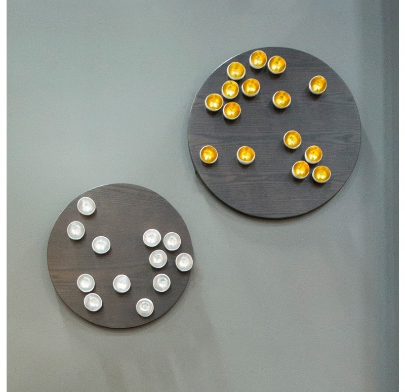 Wall Play Round Substrate, 'Silver Seed', 24"D by Gold Leaf Design Group | Wall Decor | Modishstore - 2
