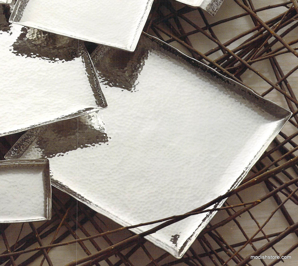 Roost Hammered Silver Trays