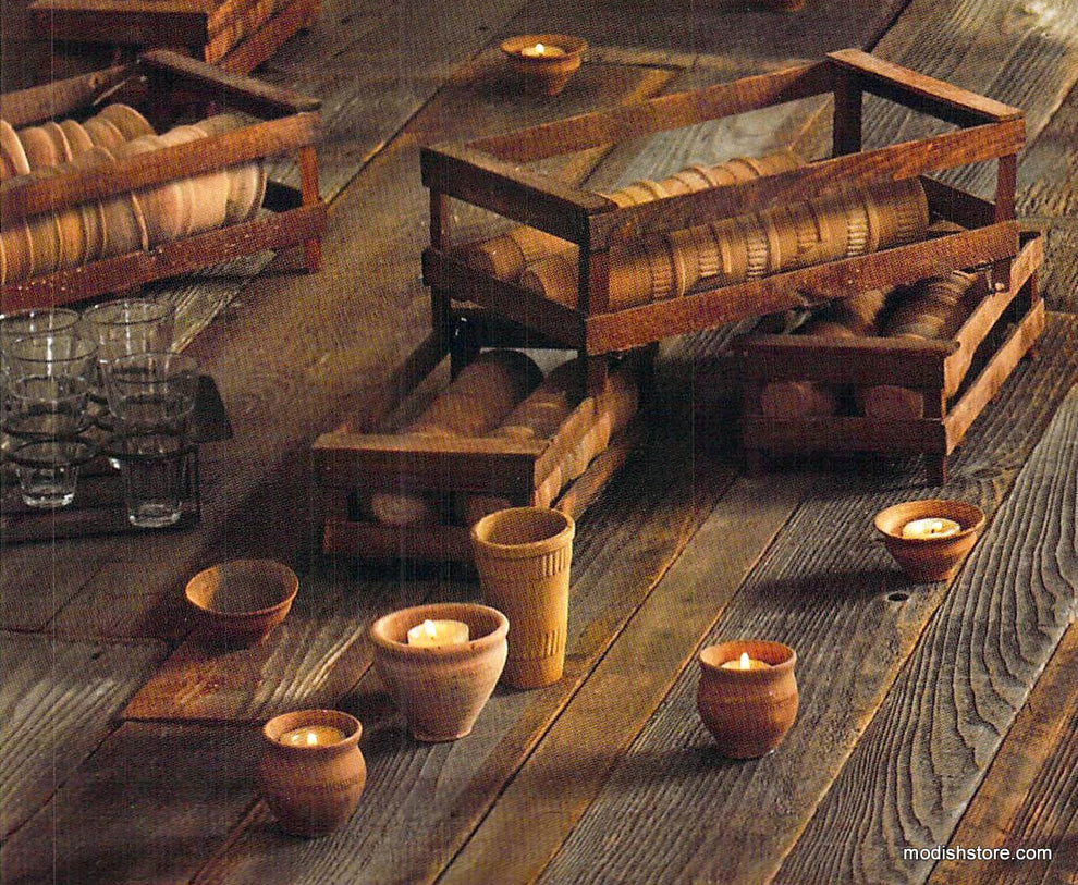 Roost Benares Clay Votive Holders