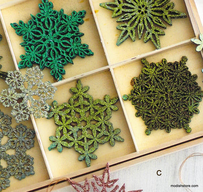 Roost Shimmering Snowflake Ornament Sets