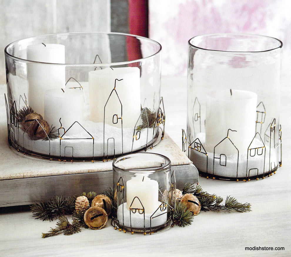 Roost Candlelit Village Hurricanes & Votive Holder