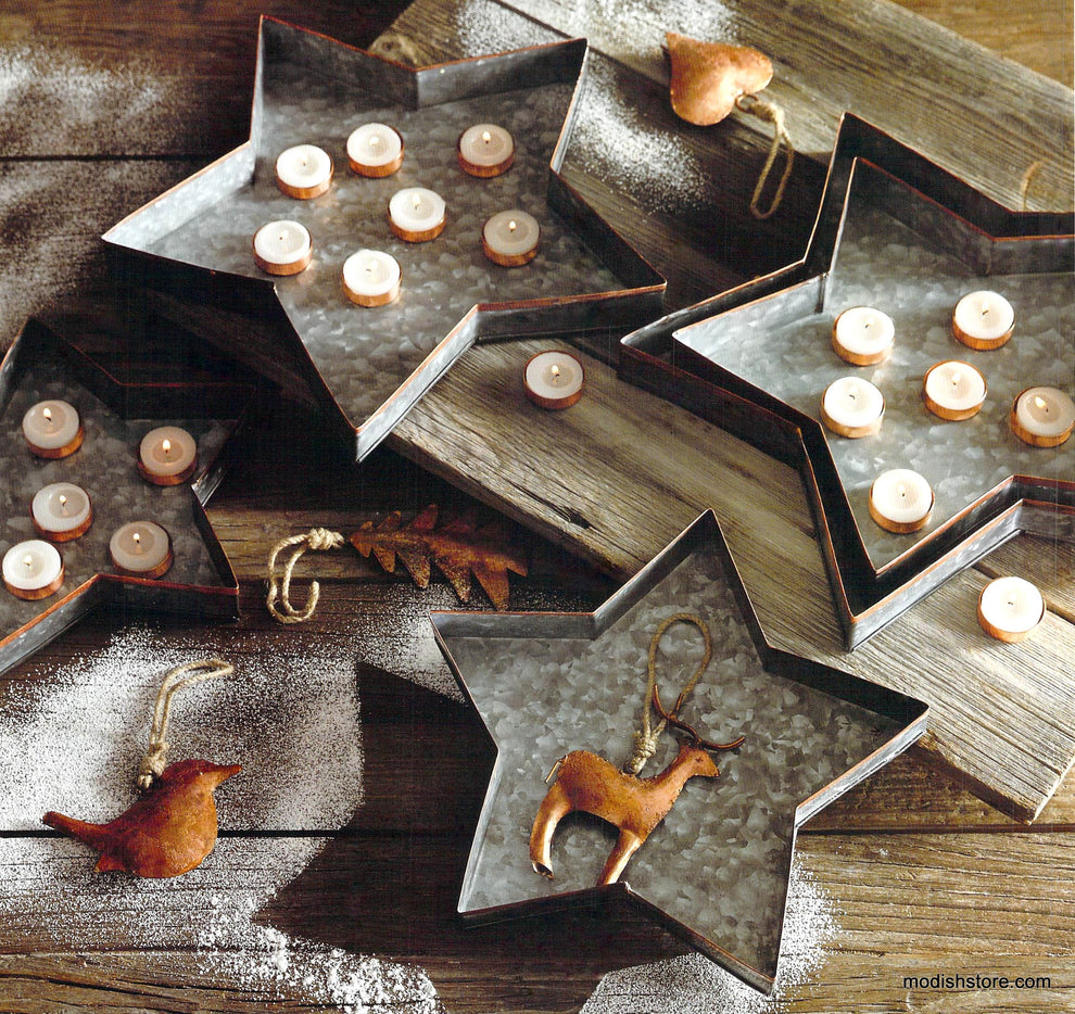 Roost Galisteo Copper Edge Star Trays - Set Of 5