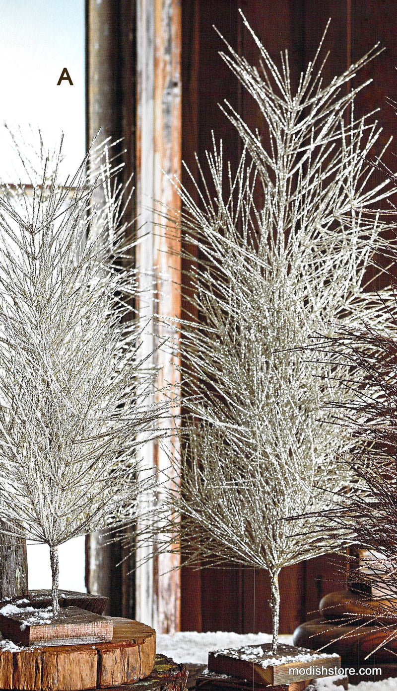 Roost Metallic Glitter Trees - Set Of 2