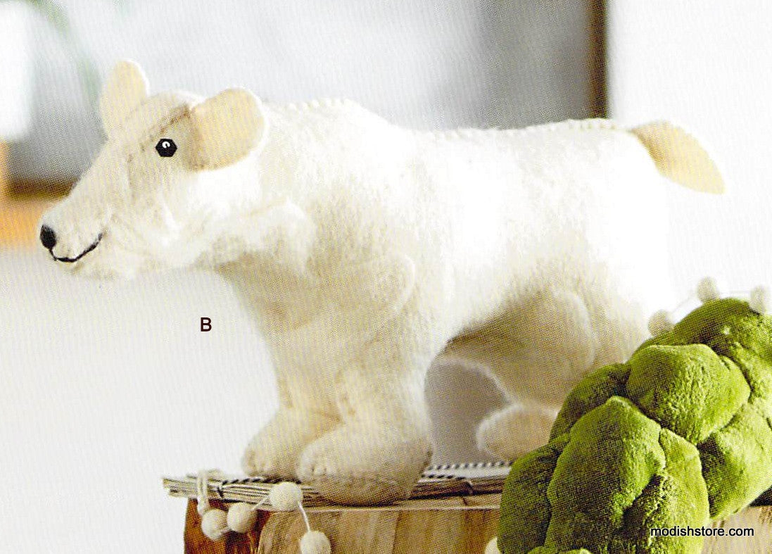 Roost Felt Polar Bears & White Berry Garland