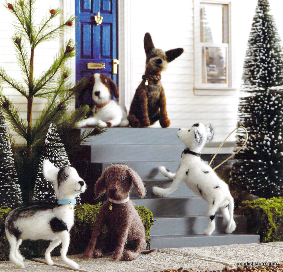 Roost Downtown Hound Ornaments - Set Of 5
