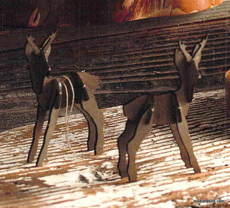 Roost Mini Green Boreal Trees & Forest Friend Ornaments