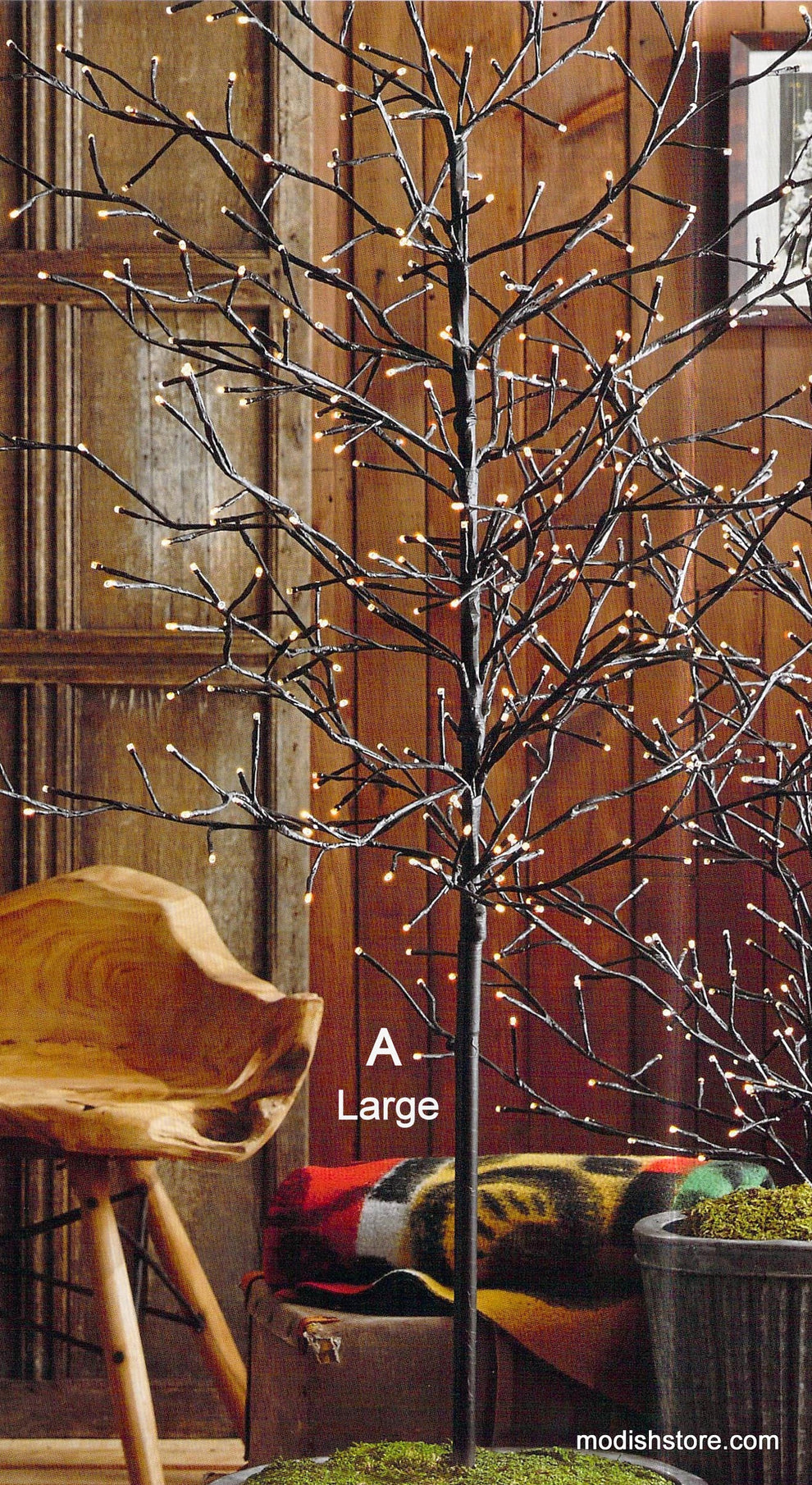 Roost Lighted Branchy Trees & Galveston Oval Planters